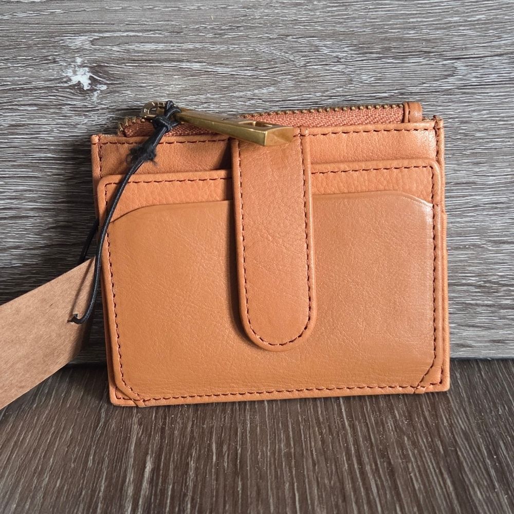 MARGOT New York Betty Zip Card Case Leather Wallet
